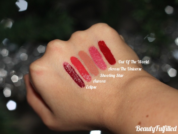 12 Days of Christmas - RImmel Apocalips Out Of This World, Across The Universe, Shooting Star, Aurora, Eclipse Swatch